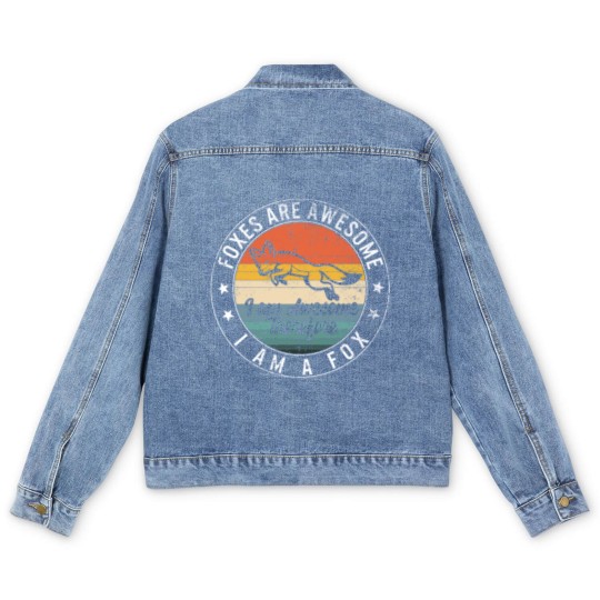 Discover Foxes Are Awesome Men's Denim Jackets, I Am Awesome, So I Am A Men's Denim Jackets