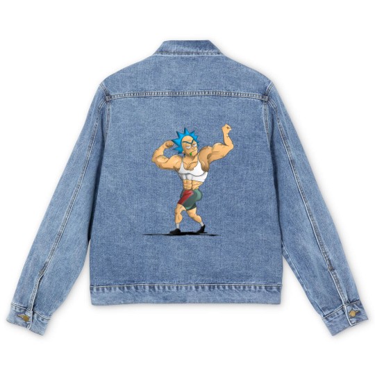 Discover Rick and Rickandmorty Men's Denim Jackets Rick's Gym Men's Denim Jackets Men's Denim Jackets