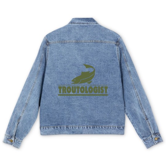 Discover Trout Fishing Men's Denim Jackets
