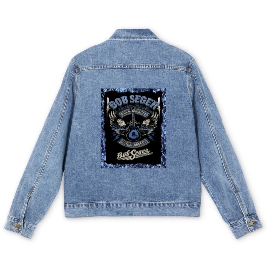 Discover Vintage Bob Seger & The Silver Bullet Band  Bob the legend Rock and Roll Men's Denim Jackets