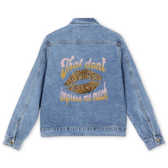 Discover Shania Twain That don't Impress me Leopard Cheetah Print Men's Denim Jackets