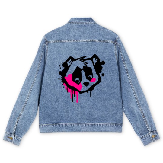 Discover Bear Head in graffiti style Men's Denim Jackets