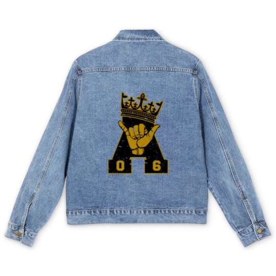 Discover Alpha Fraternity Phi Men'S Alpha Frat 1906 Black G Men's Denim Jackets