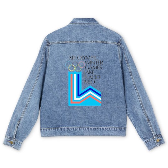 Discover Lake Placid 1980 Winter Olympics Men's Denim Jackets