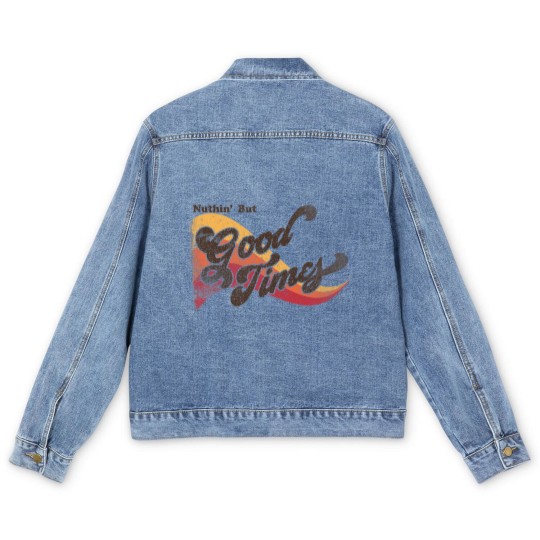 Discover Nuthin' But Good Times 70's Vintage Distressed Retro Men's Denim Jackets