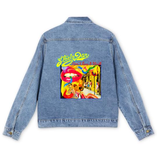 Discover Retro Steely Distressed Arts Dan Rock Music For Fan Men's Denim Jackets