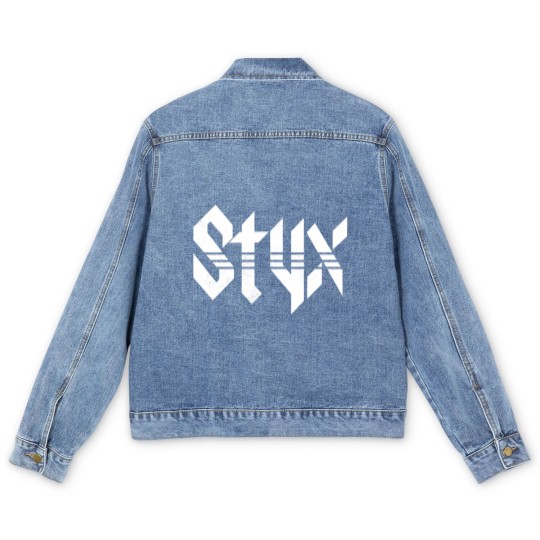 Discover Styxs White Logo Black Adult Men's Denim Jackets