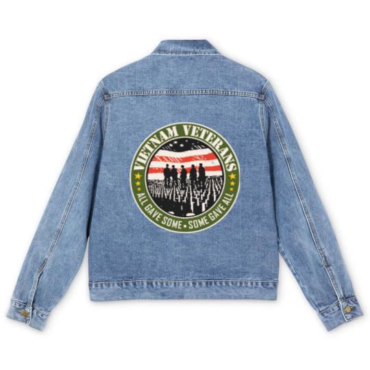 Discover Vietnam Veterans - Vietnam Veterans Gift - Men's Denim Jackets