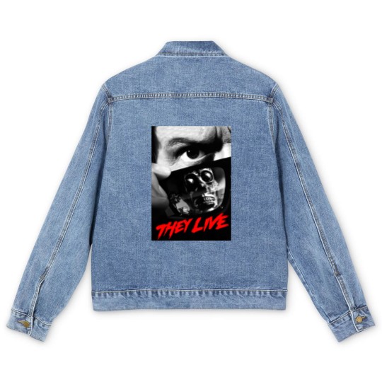 Discover They Live - John Carpenter - Rowdy Roddy Piper Men's Denim Jackets