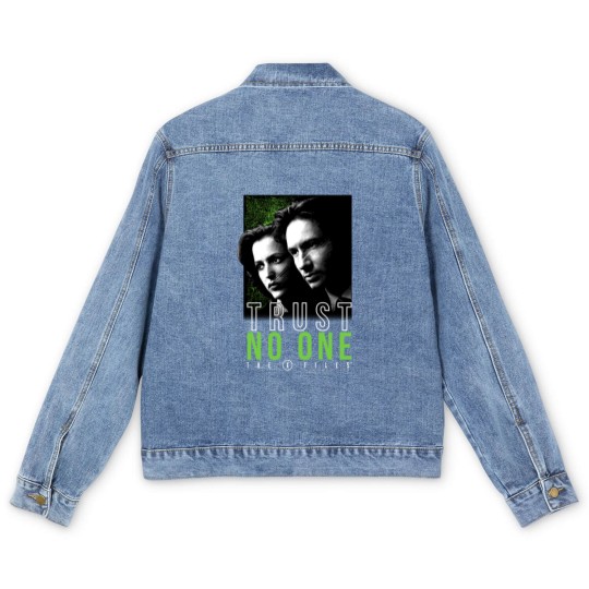 Discover The X-Files Mulder Scully Trust No One Men's Denim Jackets