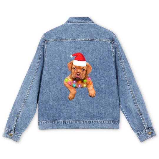 Discover dogue de bordeaux christmas decor for dog lovers Men's Denim Jackets