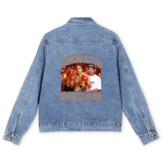 Discover Roberto Duran Men's Denim Jackets - Boxing Men's Denim Jackets Superstore  - Featuring Gervonta Men's Denim Jackets