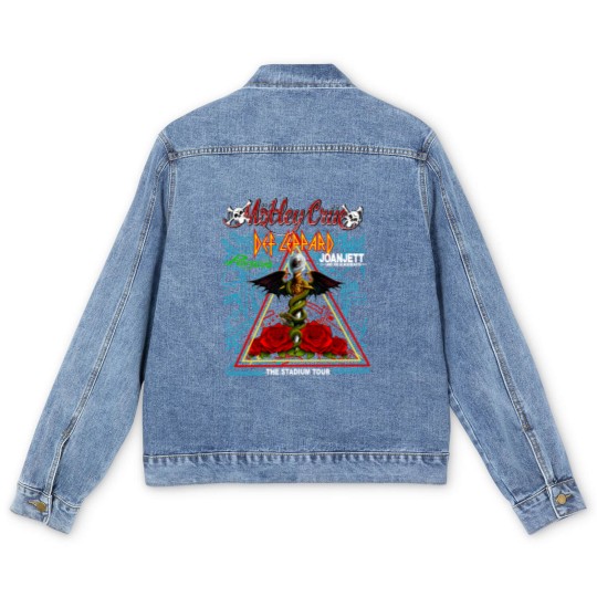 Discover The Stadium Tour 2022 Men's Denim Jackets Def Lepard Motley Crue Poison Joan Jett Men's Denim Jackets. 2022 Stadium Tour