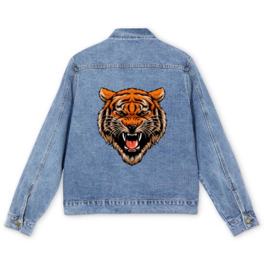 Discover tiger head - Roaring Tiger - Men's Denim Jackets