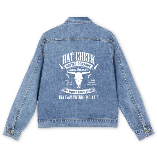 Discover Hat creek cattle company livery emporium we don't Men's Denim Jackets