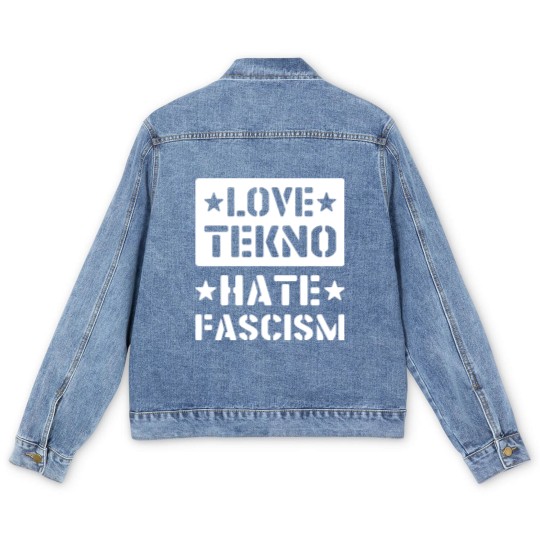 Discover 23NO006 - love tekno hate fascism Men's Denim Jackets