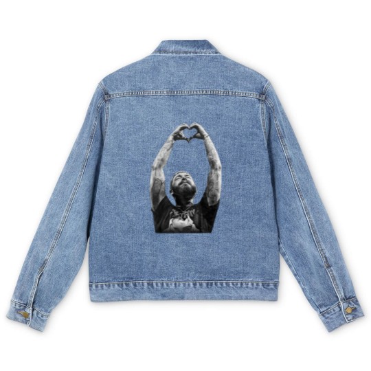 Discover Post Malone Men's Denim Jackets, Music Lover Men's Denim Jackets, Graphic Concert Men's Denim Jackets