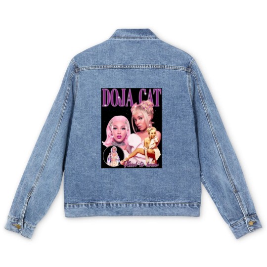 Discover Bootleg Doja Cat Men's Denim Jackets, Doja Cat 90s Graphic Men's Denim Jackets, Vintage Men's Denim Jackets