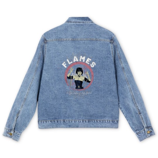 Discover Flames on the side of my face - Clue - Men's Denim Jackets