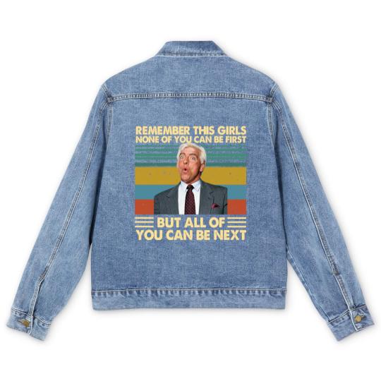 Discover Ric Flair Wrestlers Men's Denim Jackets, None Of You Can Be First