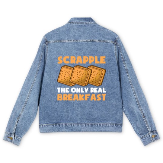 Discover Scrapple American Breakfast Pennsylvania philly Men's Denim Jackets