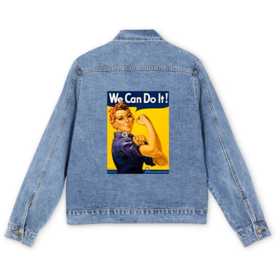 Discover We Can Do It! Rosie the Riveter Vintage WW2 Men's Denim Jackets