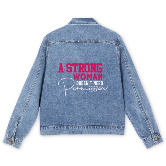 Discover A Strong Woman Men's Denim Jackets