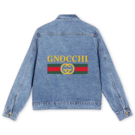 Discover Funny Gnocchi Pasta Logo Men's Denim Jackets