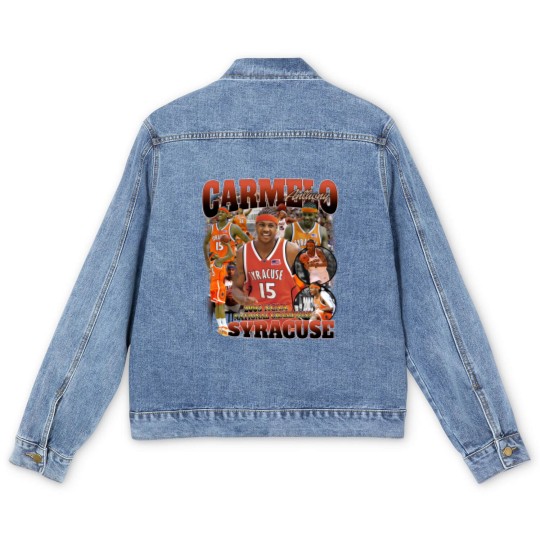Discover Vintage 90s Graphic Carmelo Anthony Syracuse Men's Denim Jackets, Carmelo Anthony Men's Denim Jackets