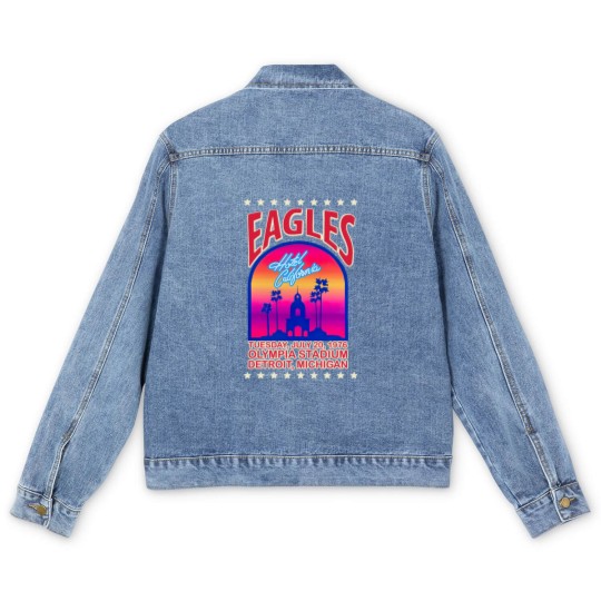 Discover Eagles 1976 Hotel California concert Men's Denim Jackets