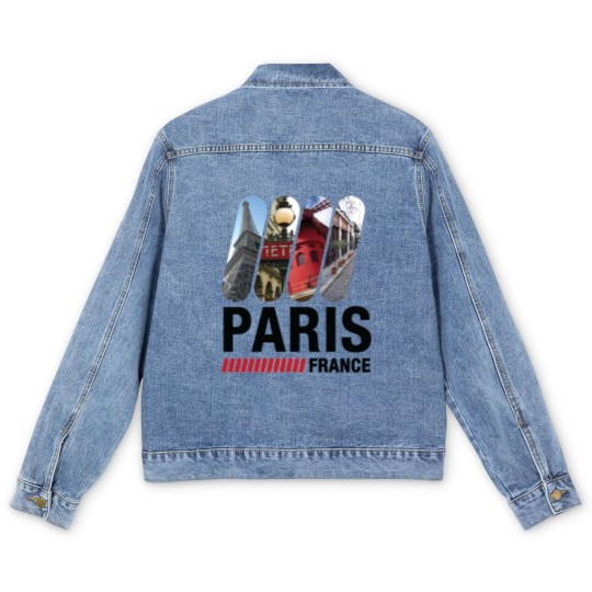Discover Paris, France Men's Denim Jackets