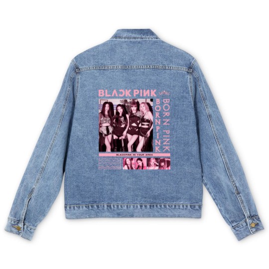 Discover Blackpink Men's Denim Jackets, Black Pink Men's Denim Jackets For Fan, Blackpink Kpop Men's Denim Jackets