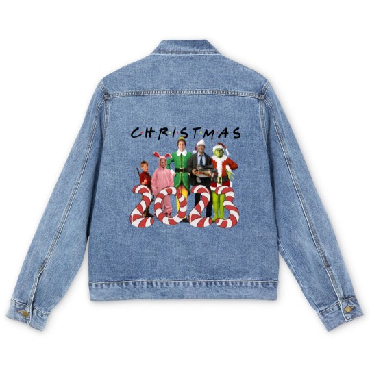 Discover Christmas Pajamas Matching Family Men's Denim Jackets |