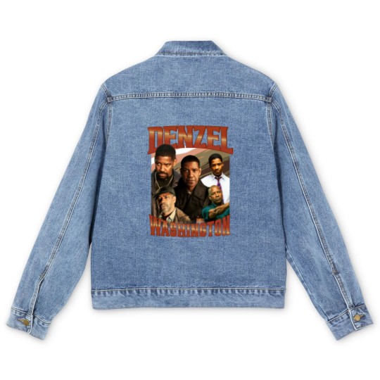 Discover DENZEL WASHINGTON Retro Vintage Men's Denim Jackets - Denzel Washington Tribute Men's Denim Jackets