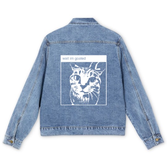 Discover wait i'm goated funny meme t Men's Denim Jackets