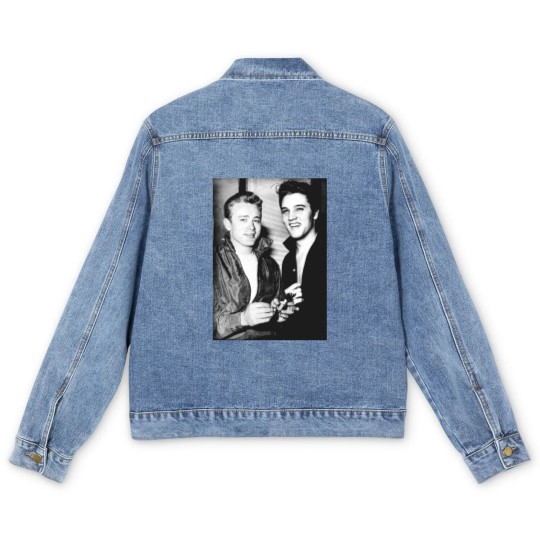 Discover Vintage Old Hollywood Elvis Presley James Dean Unisex Fit Men's Denim Jackets Men's Denim Jackets
