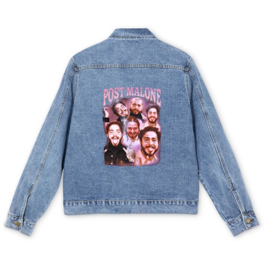 Discover Post Malone Men's Denim Jackets, Post Malone Men's Denim Jackets, Post Malone Printed Graphic Men's Denim Jackets, Posty Fan Men's Denim Jackets