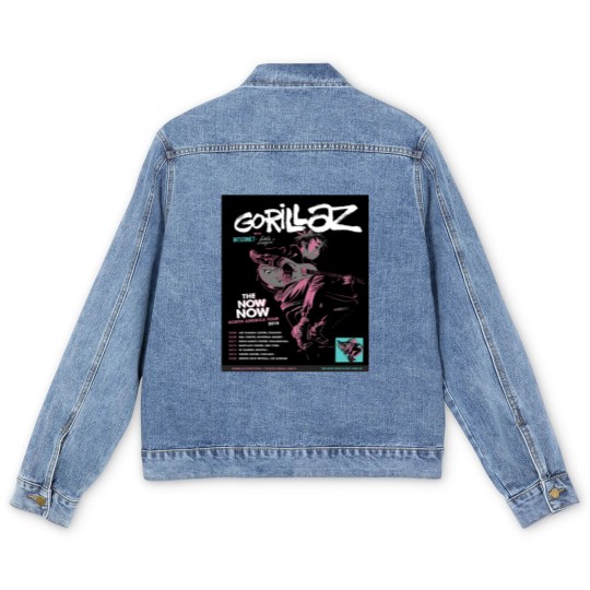 Discover Gorillaz The Now Now Men's Denim Jackets Retro Vintage 90s Hip Hop Graphic