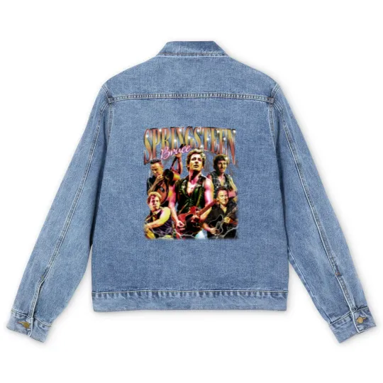 Discover Bruce Springsteen Graphic Bruce Springsteen Men's Denim Jackets