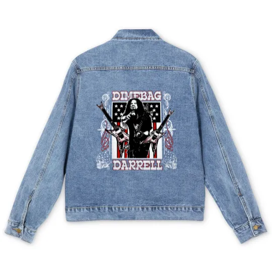 Discover Dimebag Darrell Mayhem Skull Band Men's Denim Jackets