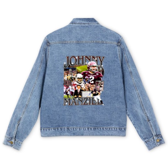 Discover Johnny Manziel Vintage Style Bootleg Men's Denim Jackets, Johnny Manziel Men's Denim Jackets