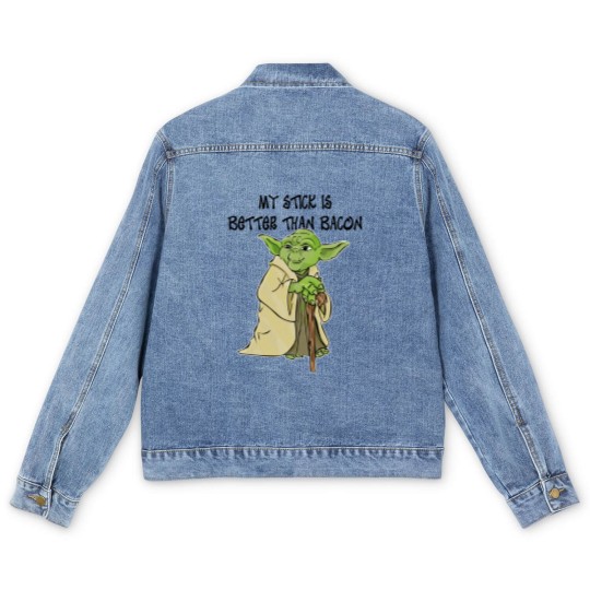 Discover My Stick is Better Than Bacon - Bad Lip Reading Men's Denim Jackets