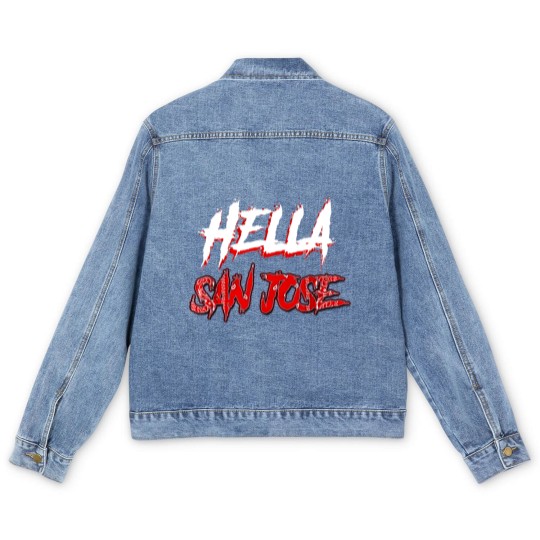 Discover San Jose Men's Denim Jackets, San Jose Shark City, 408 SJ, San Jose Shark Men's Denim Jackets
