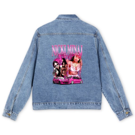 Discover Nicki Minaj Barbie World Comic Men's Denim Jackets, 90S Vintage Merch Ice Spice Men's Denim Jackets