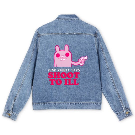 Discover Gorillaz - Pink Rabbit Says- Shoot to Ill89 Men's Denim Jackets