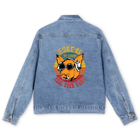 Discover Real Rock Radio Retro Men's Denim Jackets