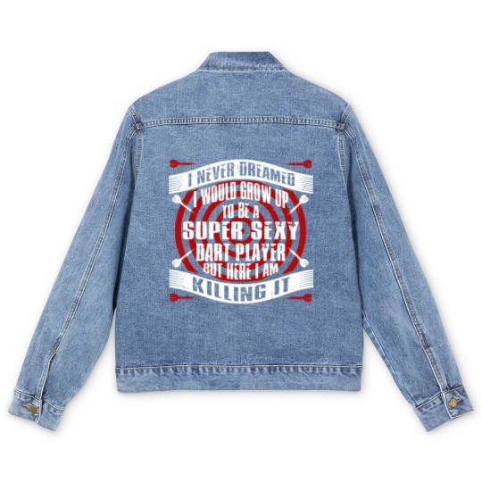 Discover Super Sexy dart player 2 Men's Denim Jackets