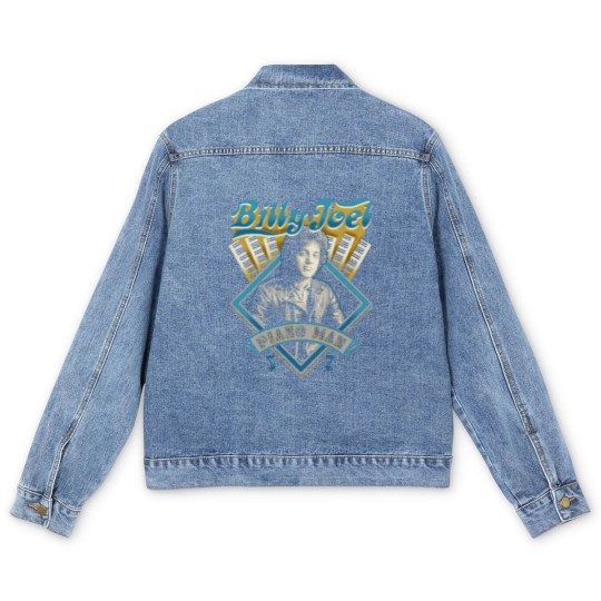 Discover Billy Joel 'Piano Man' (Black) Men's Denim Jackets