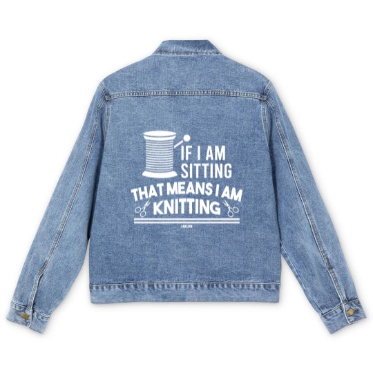 Discover Knitting needle hand knitting Men's Denim Jackets