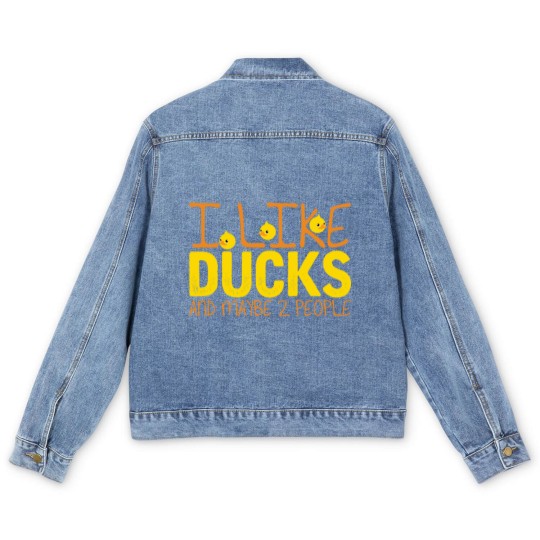 Discover Ducks Joke Pun People Duck Duckling Ducky Men's Denim Jackets